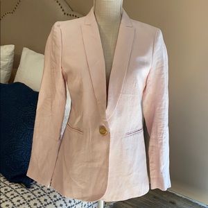 J. Crew Pink Linen Blazer